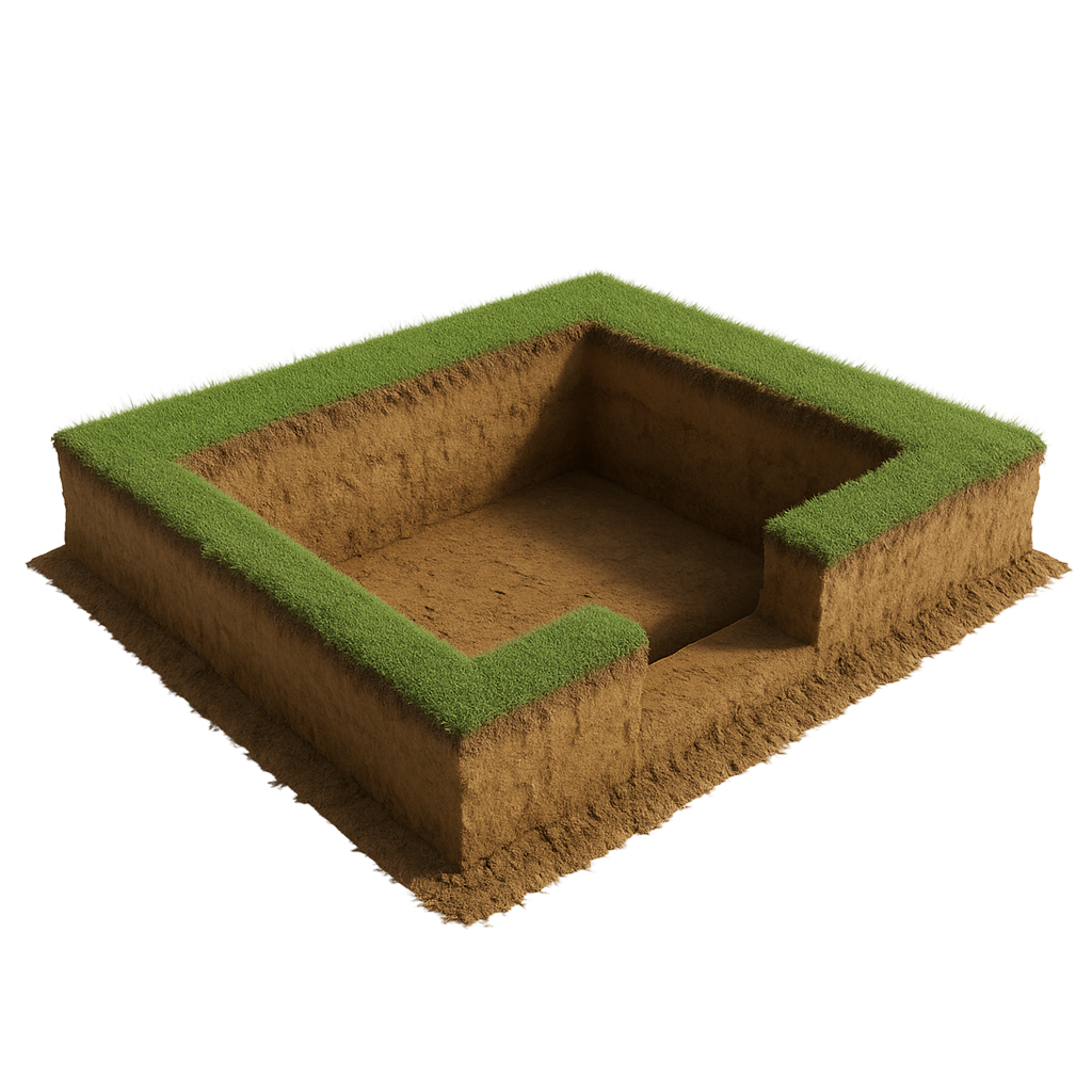 Котлован для фундамента в Туле